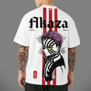 Akaza Crimson Stripe Oversized Tee